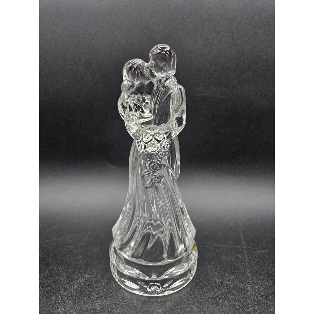 Princess House Bride and Groom Wedding Cake Topper 24% Lead Crystal